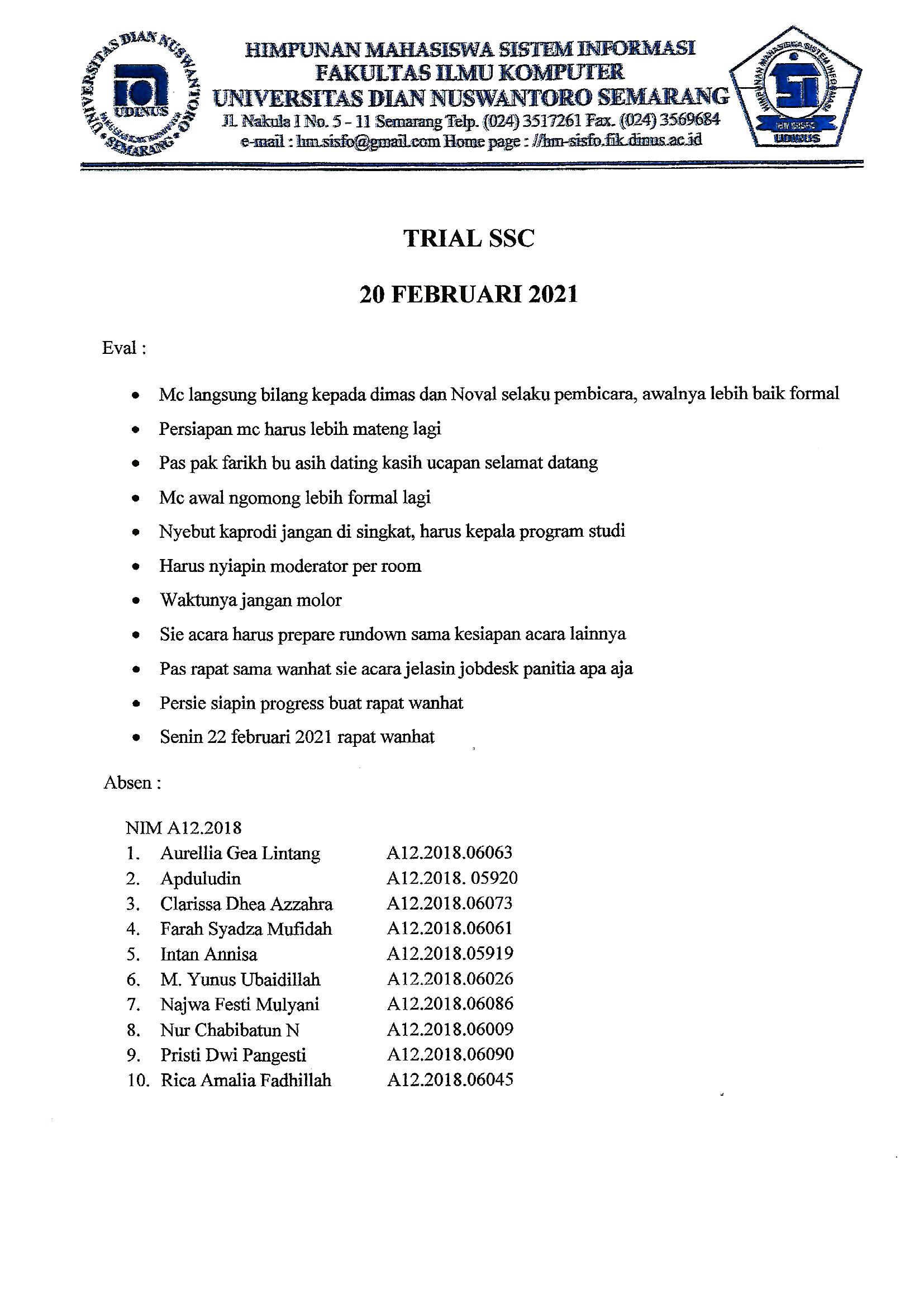 Hasil Trial 20-02-2021